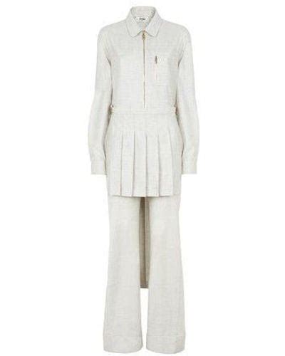 fendi jumpsuit white|fendi denim jumpsuit.